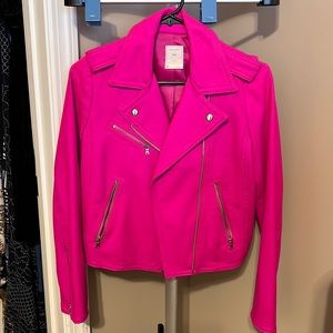 Hot pink moto jacket